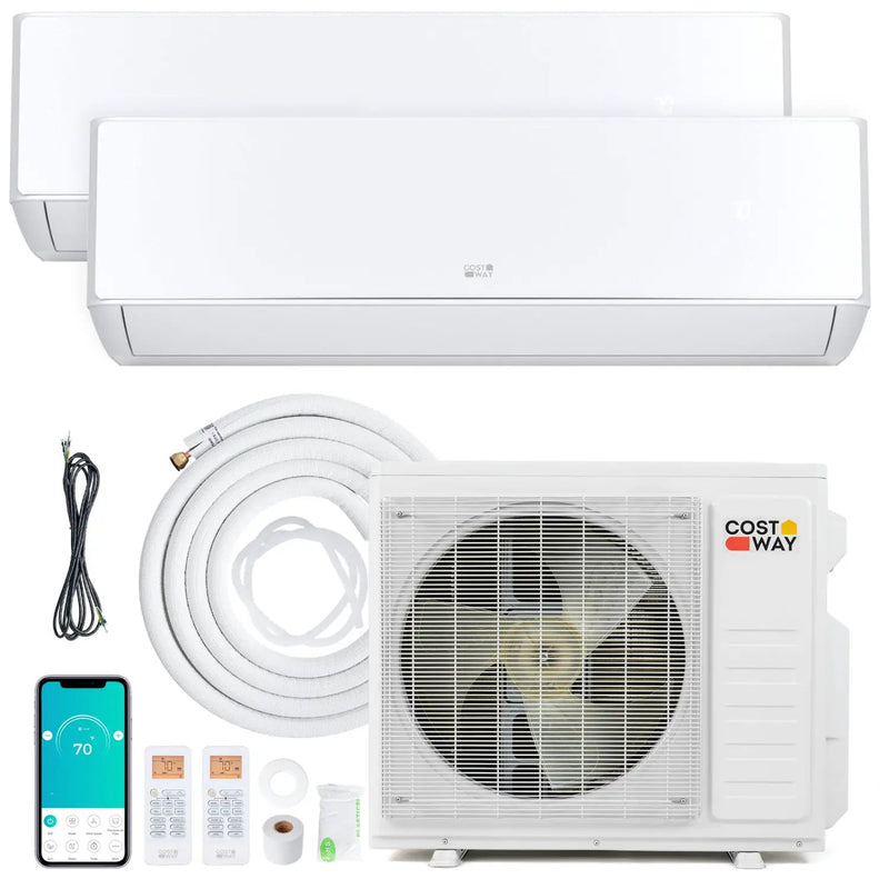 27000 BTU 2-Zone Mini Split Air Conditioner with Heat Pump by DirectDeals