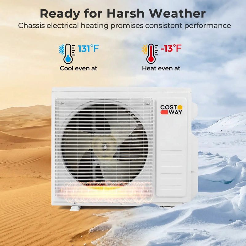 X-Pro 18000 BTU 2 Zone 24 SEER2 Mini Split AC with Heat Pump by DirectDeals