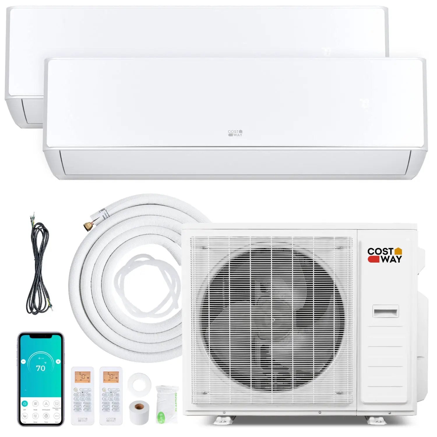 X-Pro 35000 BTU 2 Zone 22.5 SEER2 Mini Split AC with Heat Pump by DirectDeals