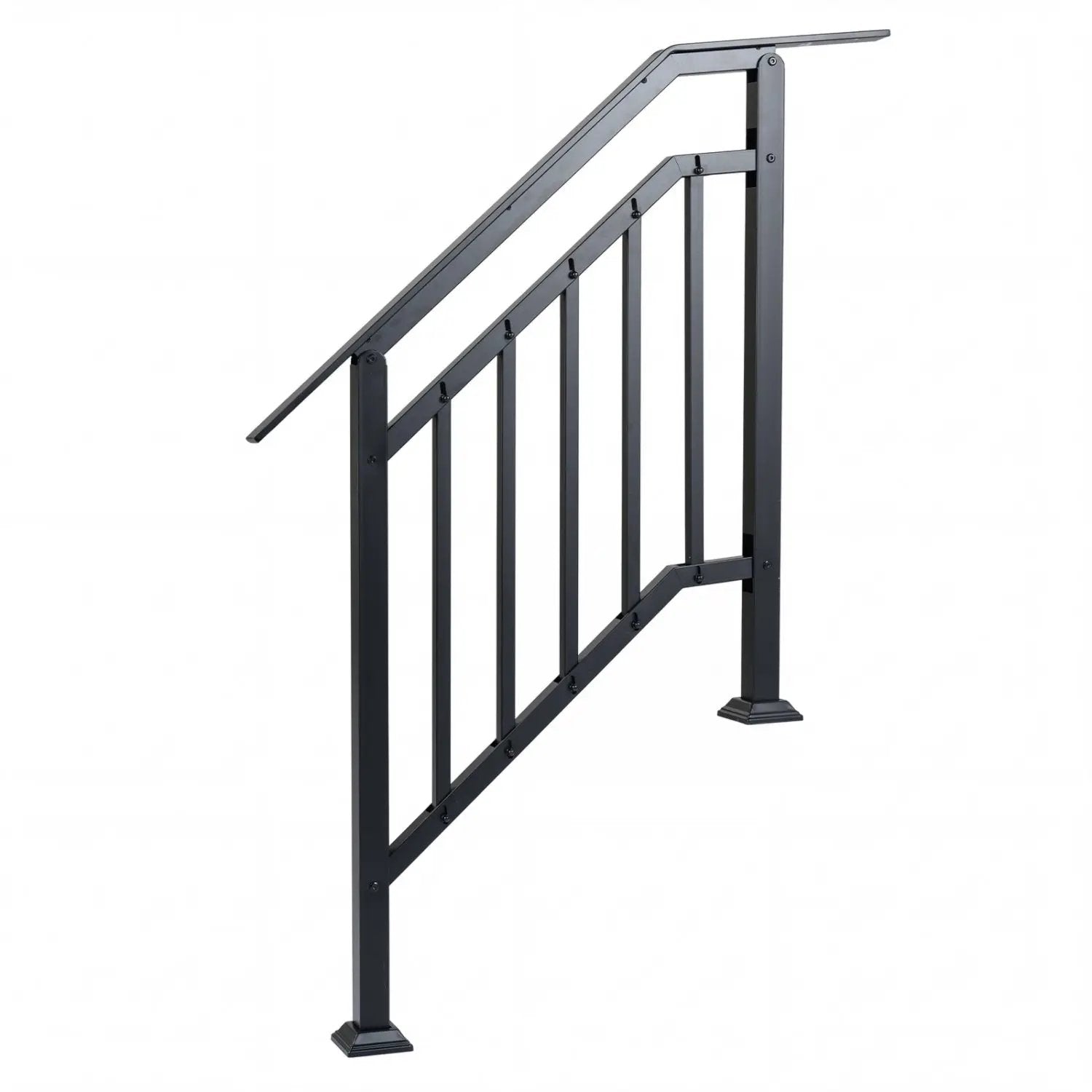 2 Pack Outdoor Handrails for Steps with Adjustable Angle by DirectDeals
