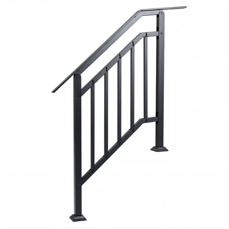 2 Pack Outdoor Handrails for Steps with Adjustable Angle by DirectDeals