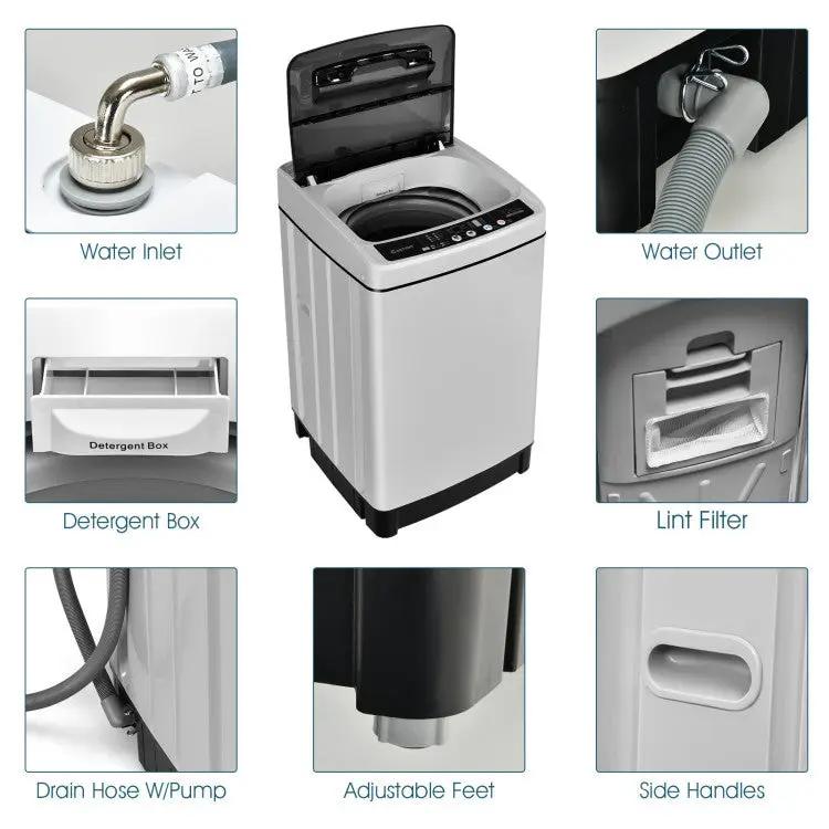 Compact Washer and Dryer Combo Automatic Washing Machine and Tumble Dryer by DirectDeals