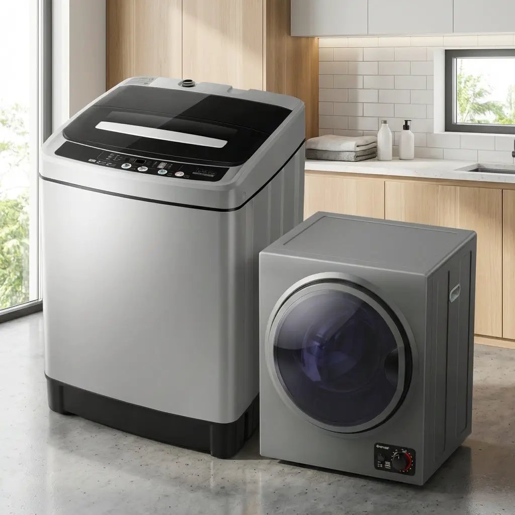 Compact Washer and Dryer Combo Automatic Washing Machine and Tumble Dryer by DirectDeals