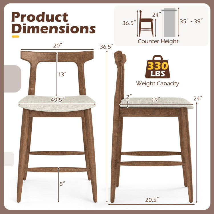 Kitchen Island with Storage with 2 Counter Height Solid Wood Bar Stools Set by DirectDeals