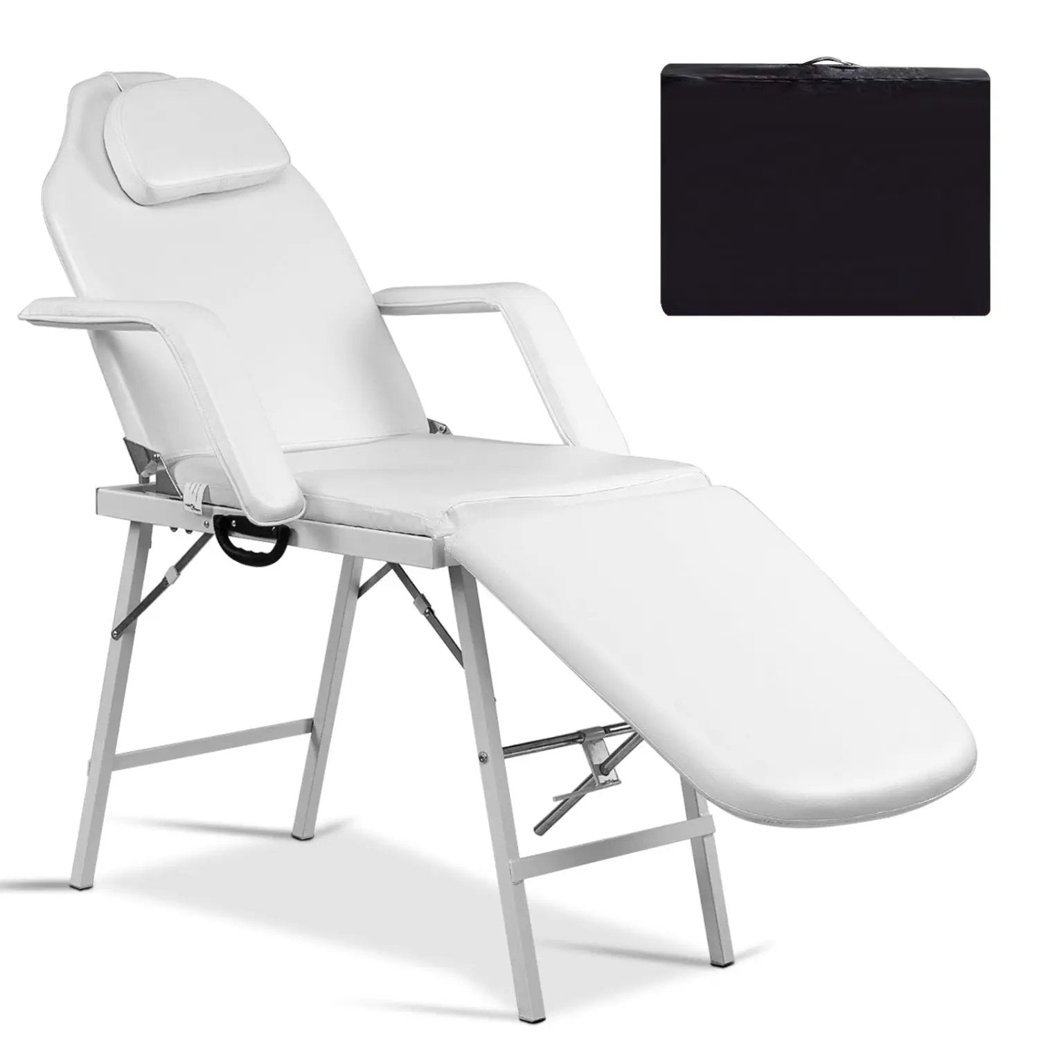 73 Inch Adjustable Massage Table with Backrest & Footrest by DirectDeals