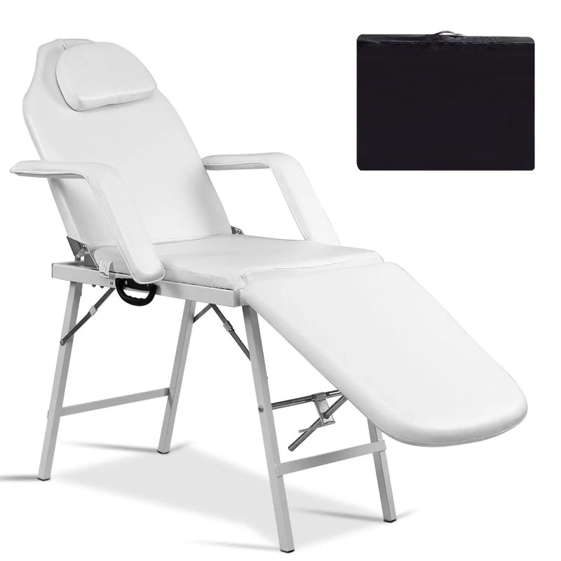 73 Inch Adjustable Massage Table with Backrest & Footrest by DirectDeals