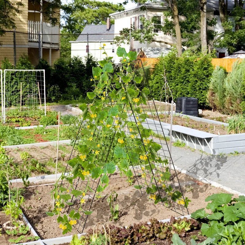A-Frame Garden Trellis for Climbing Plant with Ground Stake and Cable Tie by DirectDeals