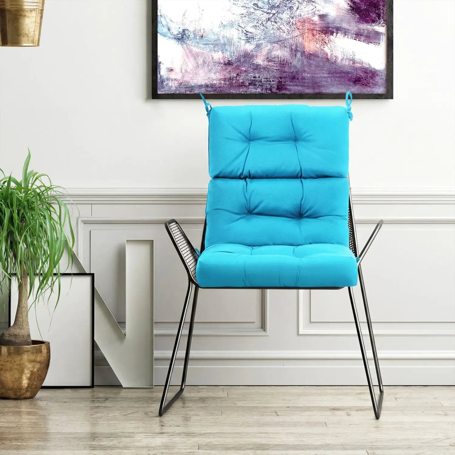 Set of 2 High Back Chair Cushion with Adjustable Height by DirectDeals