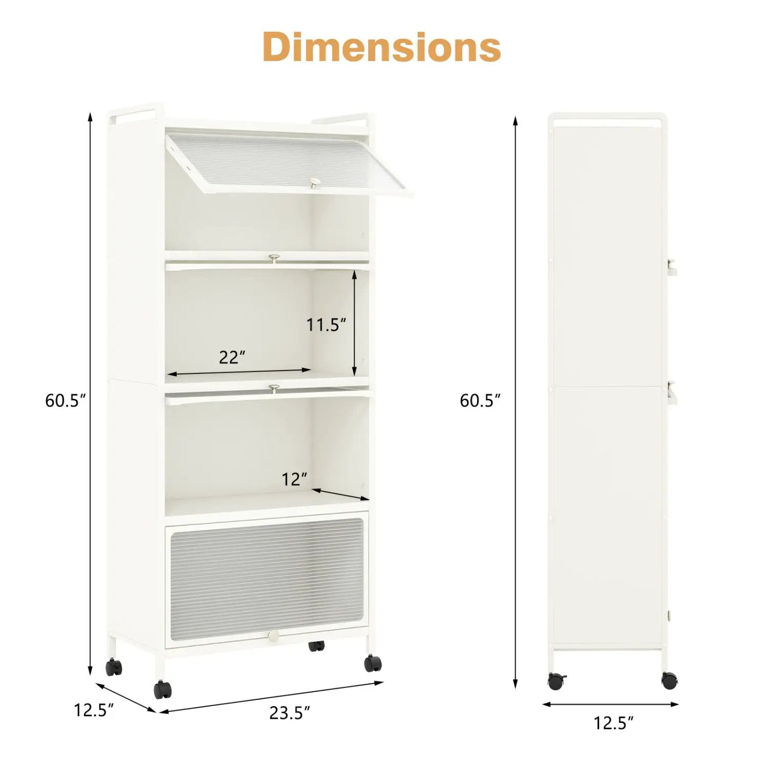 5-Tier Kitchen Storage Baker's Rack with Flip by DirectDeals