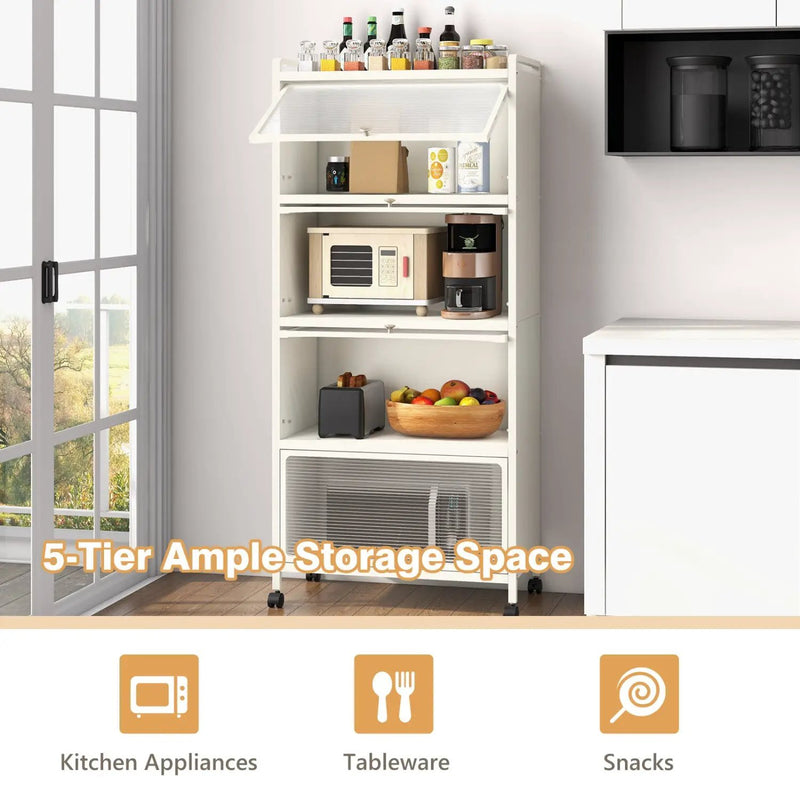 5-Tier Kitchen Storage Baker's Rack with Flip by DirectDeals