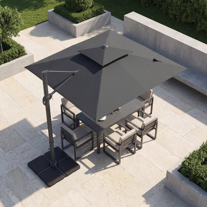 10 FT Cantilever Patio Umbrella with 220 LBS Base by DirectDeals