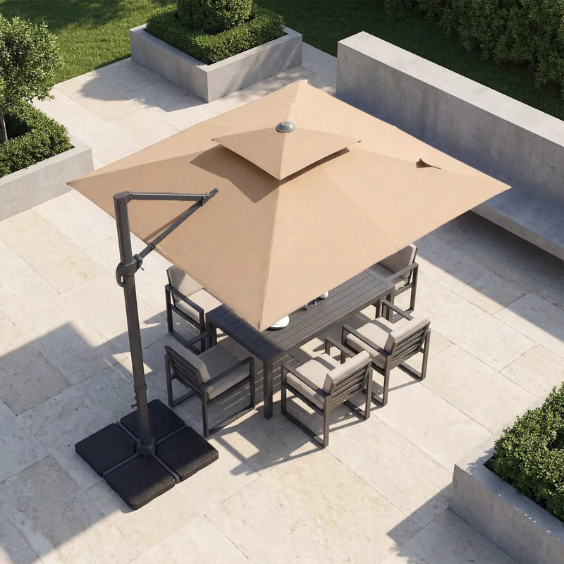 10 FT Cantilever Patio Umbrella with 220 LBS Base by DirectDeals