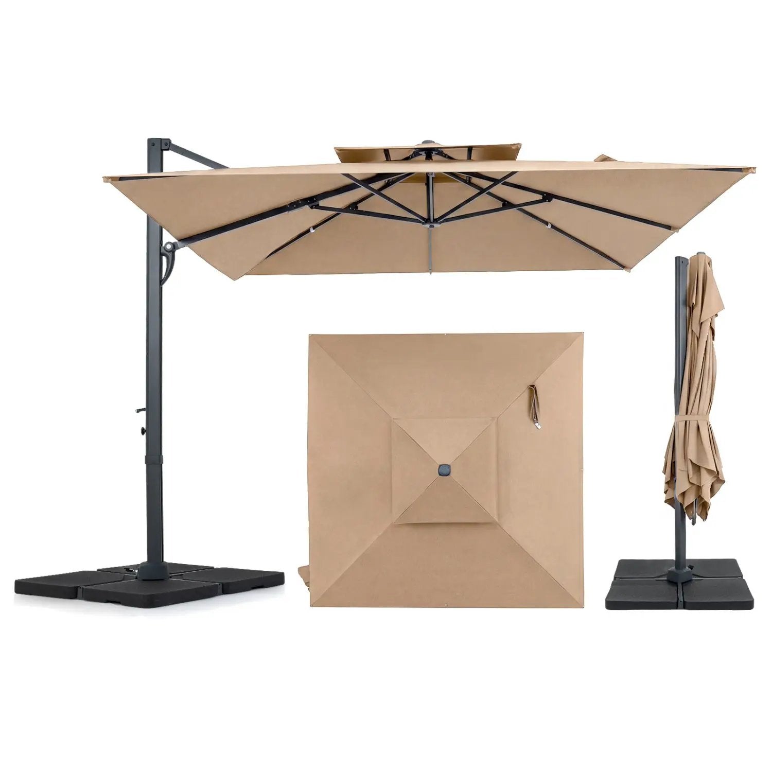 10 FT Cantilever Patio Umbrella with 220 LBS Base by DirectDeals