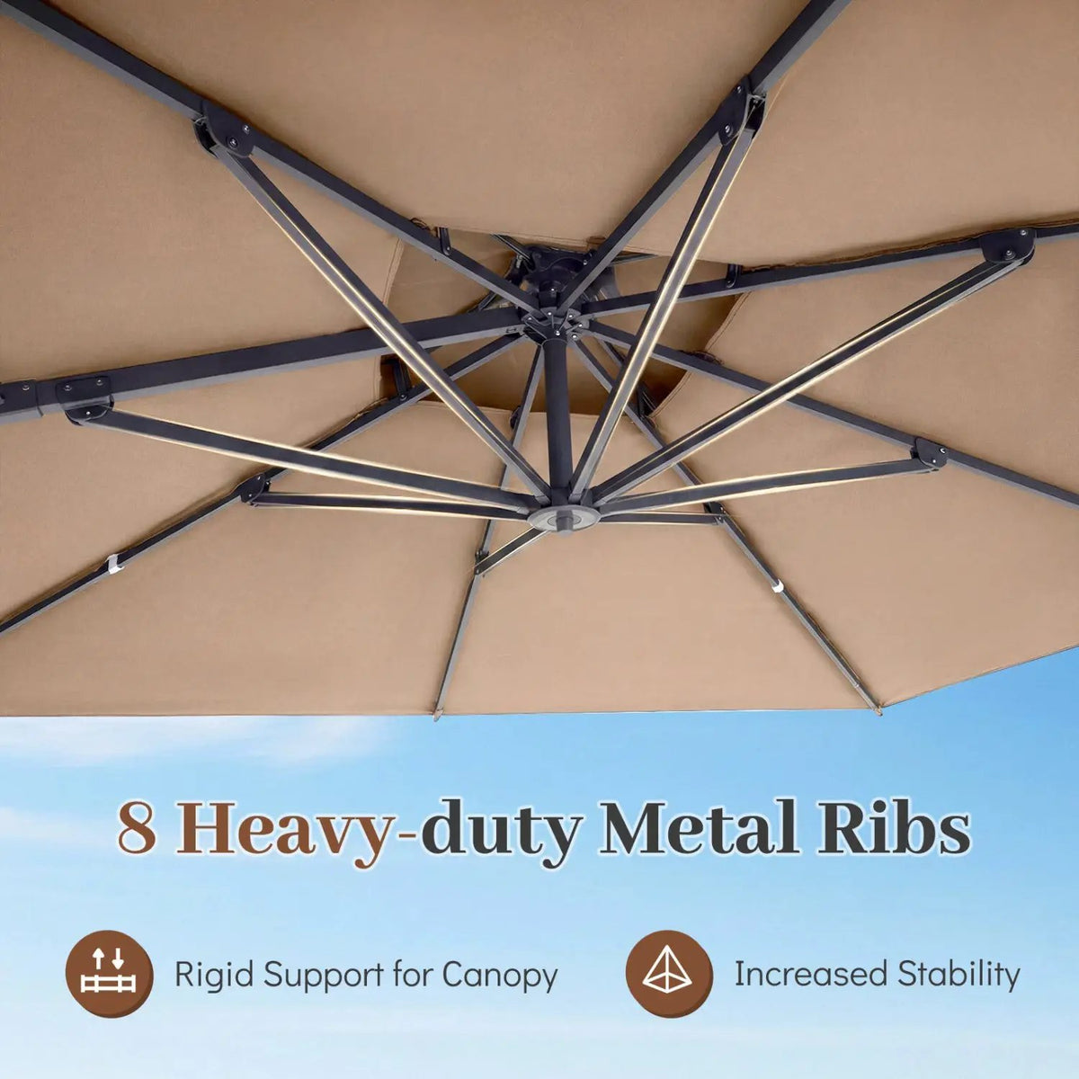 10 FT Cantilever Patio Umbrella with 220 LBS Base by DirectDeals