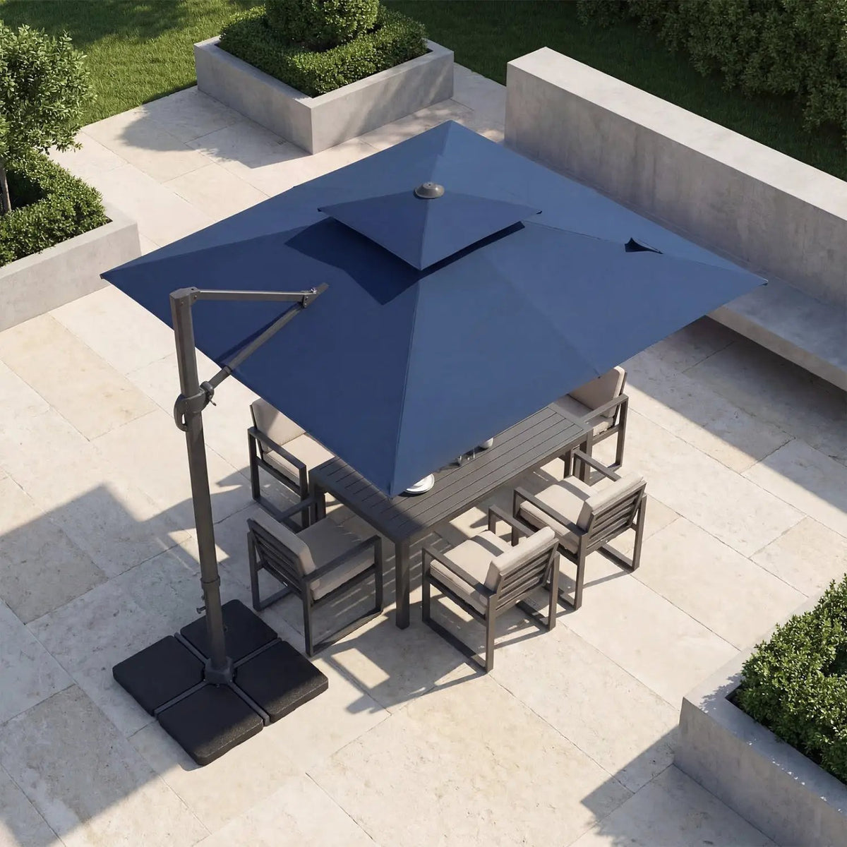 10 FT Cantilever Patio Umbrella with 220 LBS Base by DirectDeals