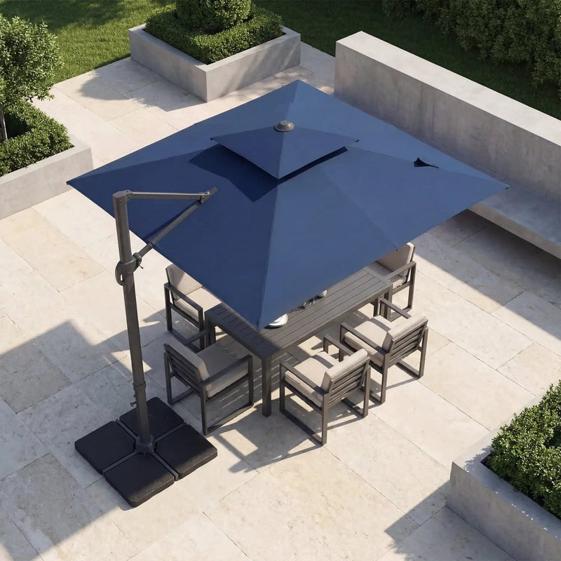 10 FT Cantilever Patio Umbrella with 220 LBS Base by DirectDeals