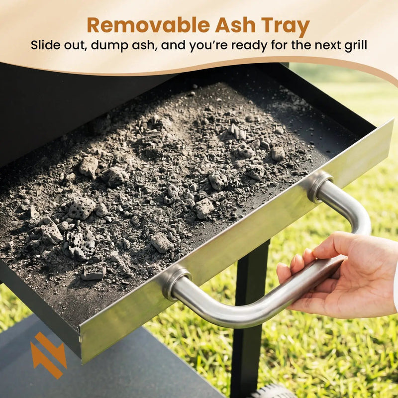 Charcoal Grill with Adjustable Chimney 284 sq.in by DirectDeals
