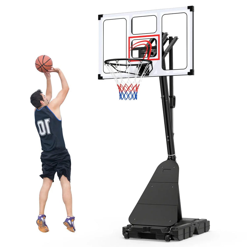 Portable Basketball Hoop Adjustable 4.9-10 Feet with Base by DirectDeals
