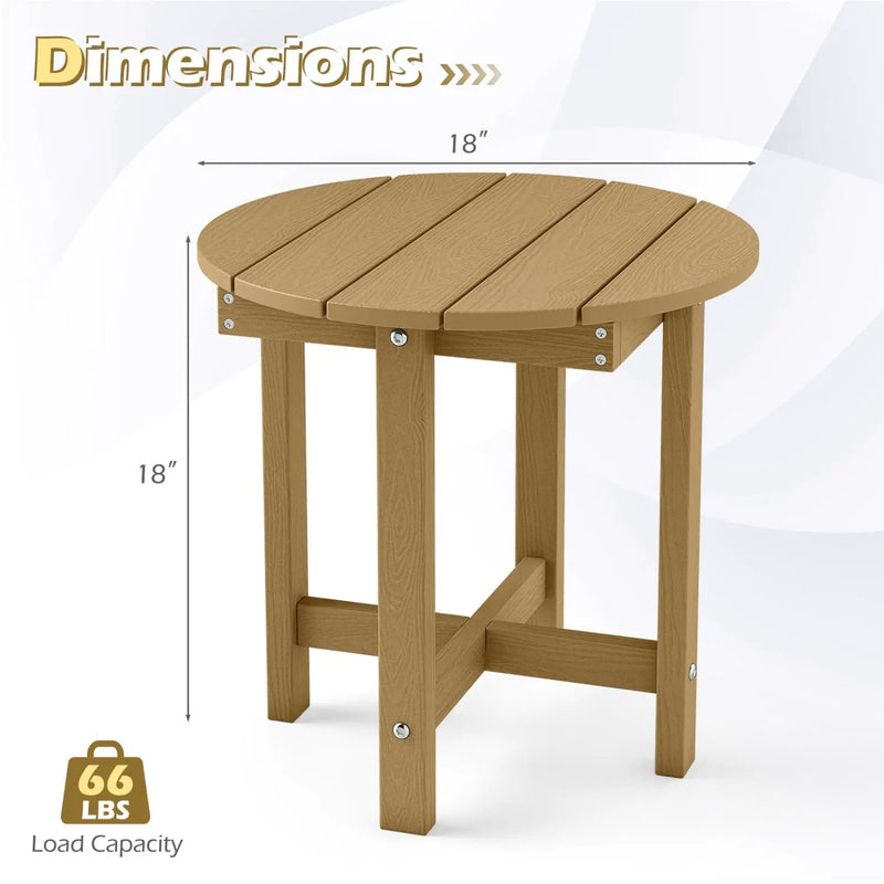 Adirondack Side Table 18x18 Weather-Resistant HIPS by DirectDeals