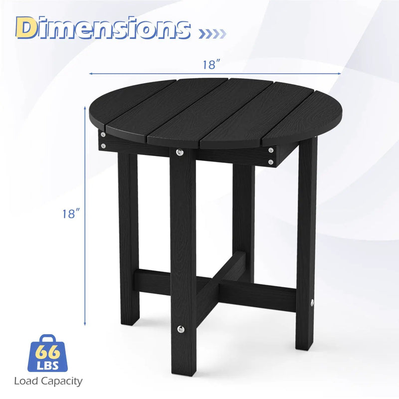 Adirondack Side Table 18x18 Weather-Resistant HIPS by DirectDeals
