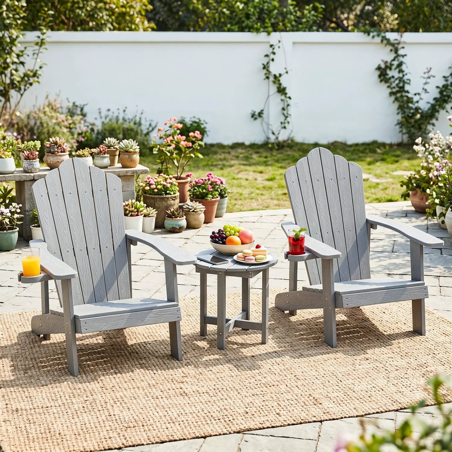 Adirondack Side Table 18x18 Weather-Resistant HIPS by DirectDeals
