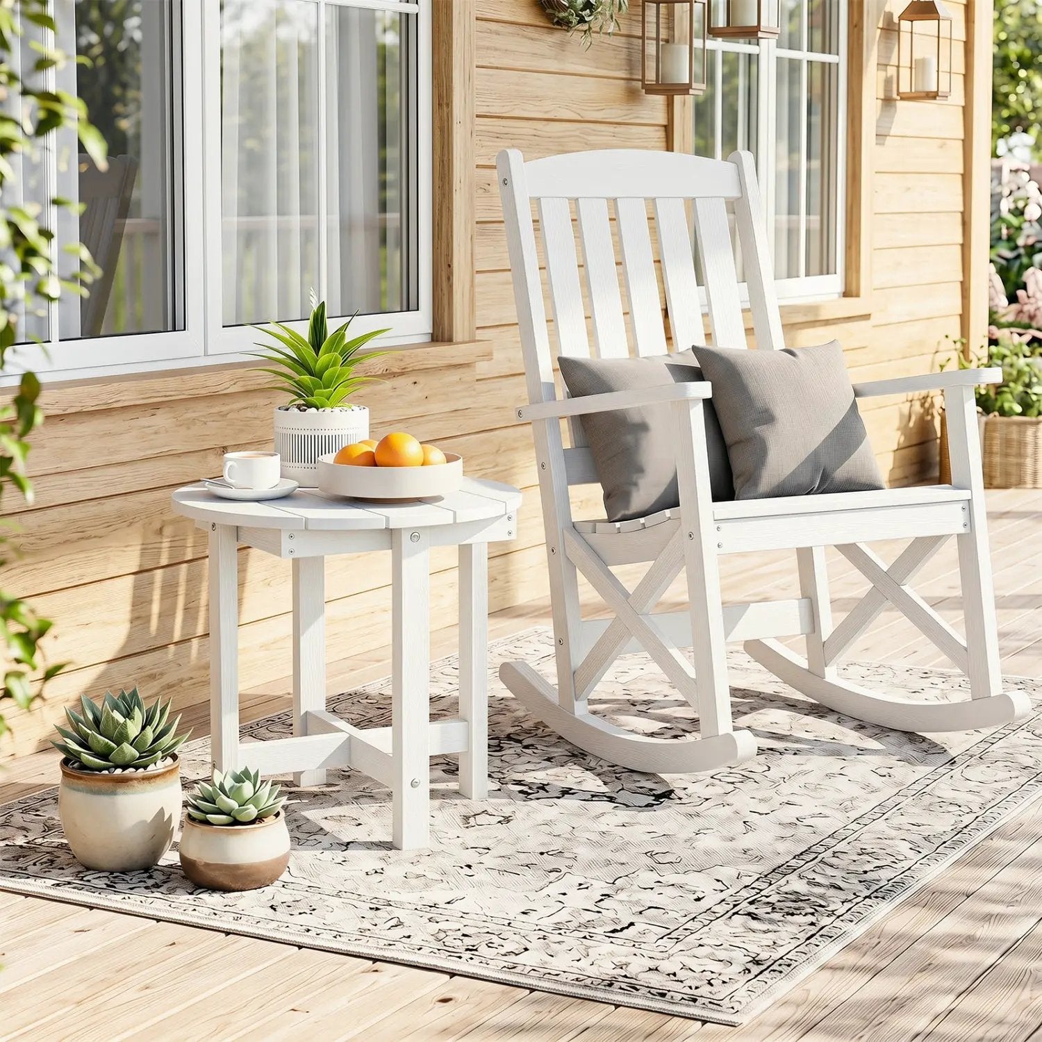 Adirondack Side Table 18x18 Weather-Resistant HIPS by DirectDeals