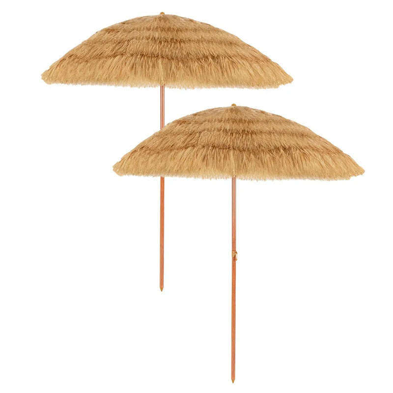 Tiki Beach Umbrella 6.5 Ft with Adjustable Tilt by DirectDeals