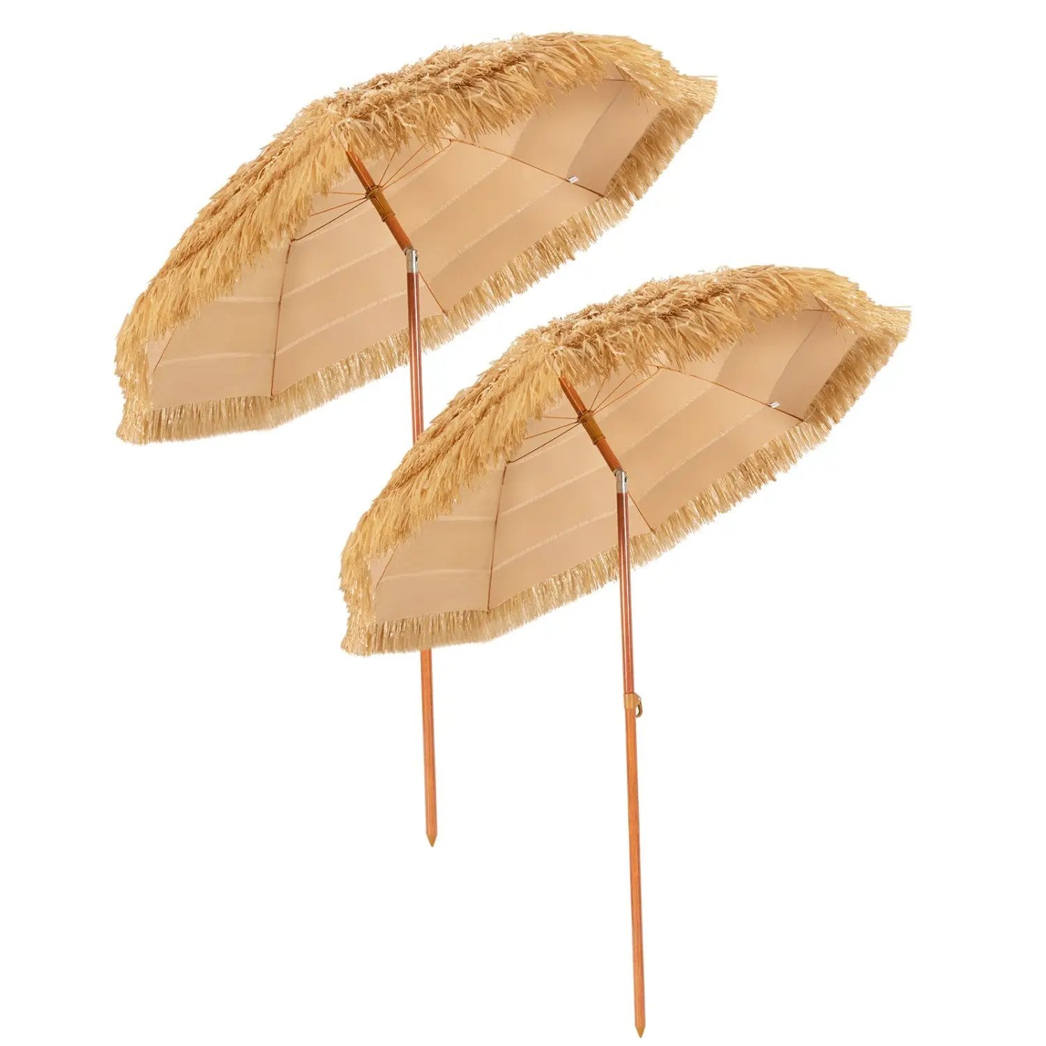 Tiki Beach Umbrella 6.5 Ft with Adjustable Tilt by DirectDeals