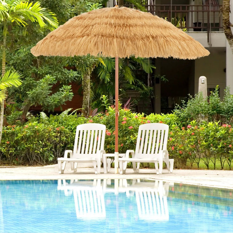 Tiki Beach Umbrella 6.5 Ft with Adjustable Tilt by DirectDeals