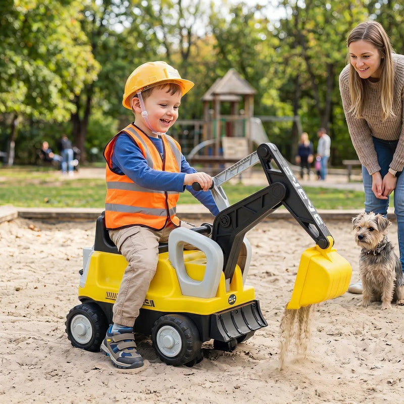 Kids Ride On Tractor with Digging Arm and Trailer by DirectDeals