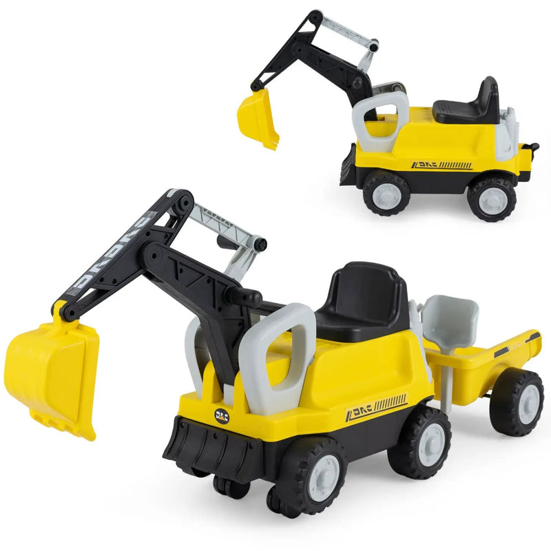 Kids Ride On Tractor with Digging Arm and Trailer by DirectDeals