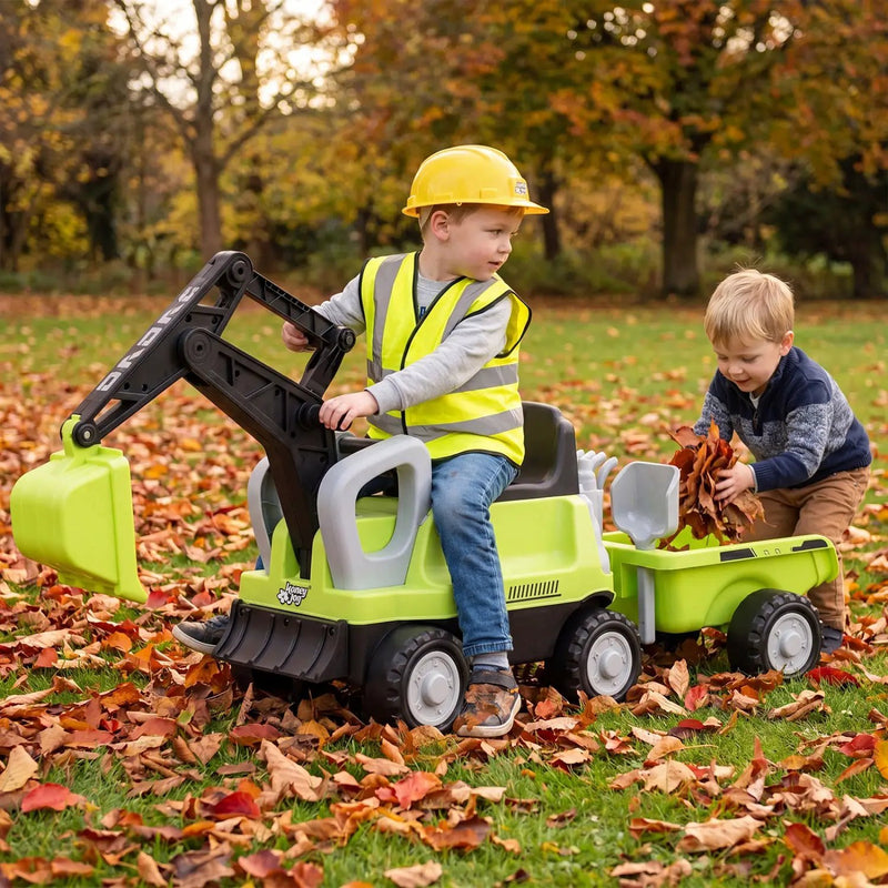 Kids Ride On Tractor with Digging Arm and Trailer by DirectDeals