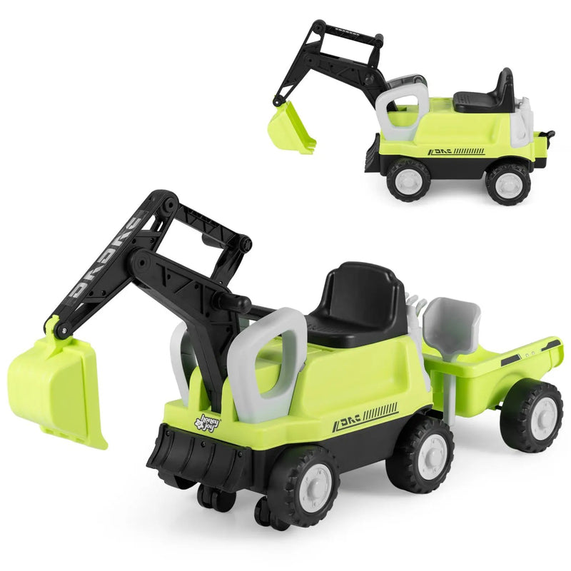 Kids Ride On Tractor with Digging Arm and Trailer by DirectDeals
