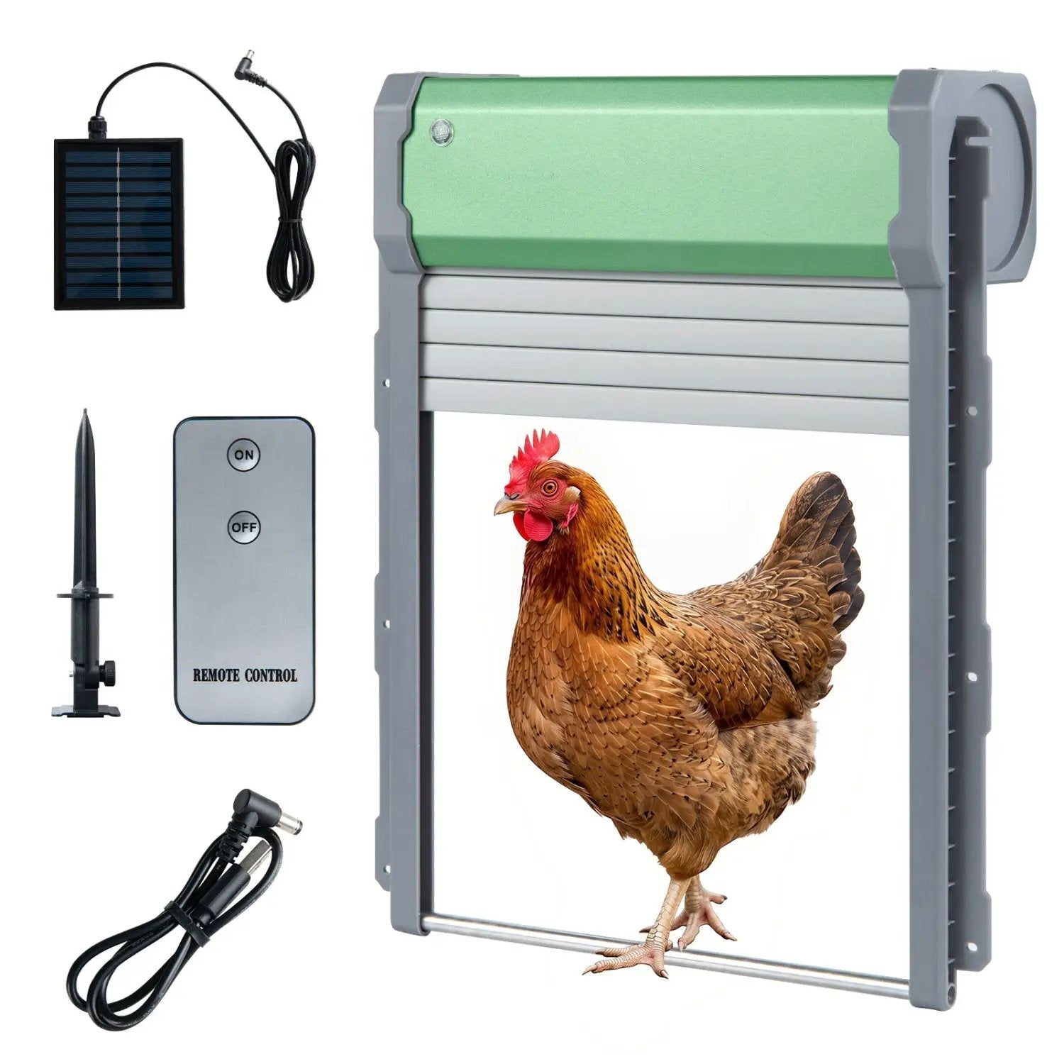 Automatic Chicken Coop Door with Remote Control & Light Sensor by DirectDeals