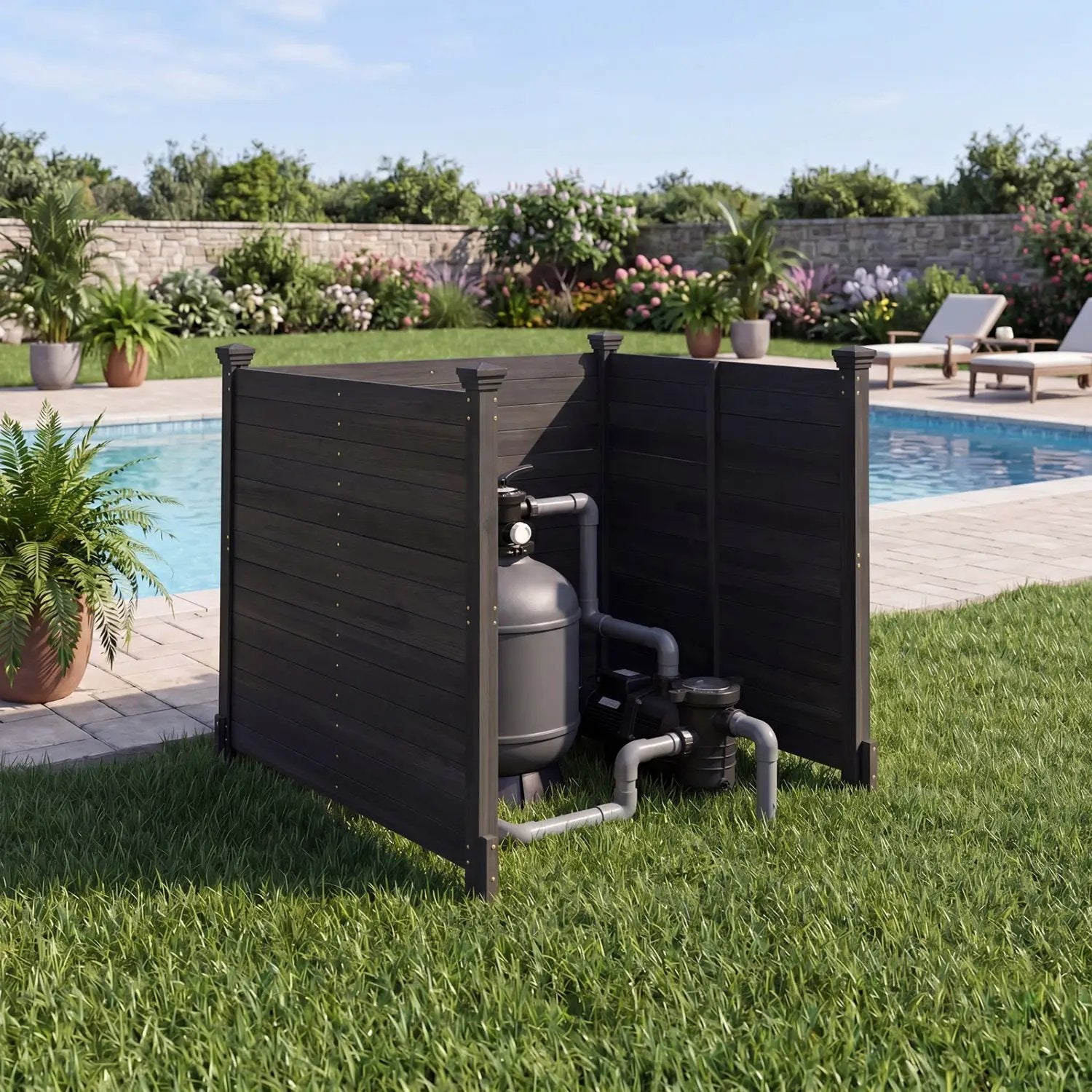 3-Panel Outdoor Privacy Fence for AC Units & Equipment by DirectDeals