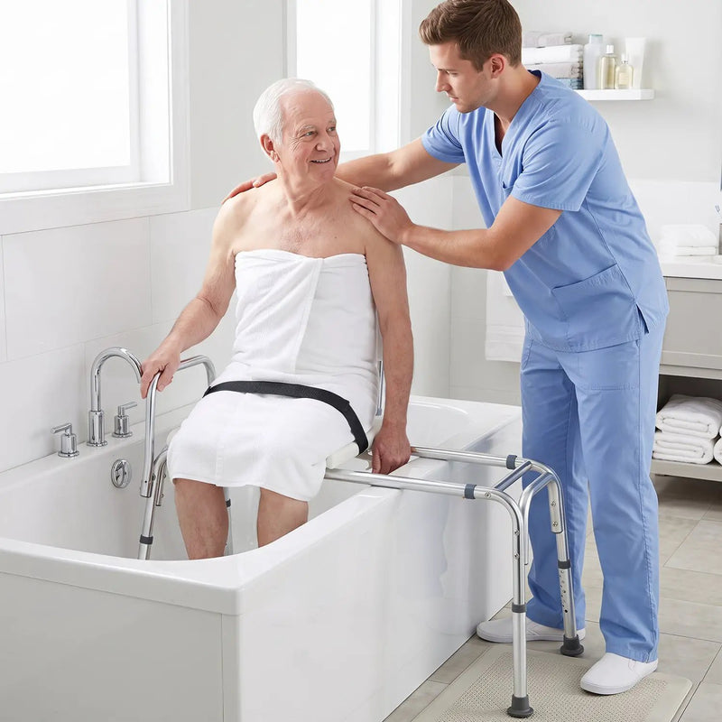 Sliding Transfer Bench with Adjustable Height for Bathtub by DirectDeals