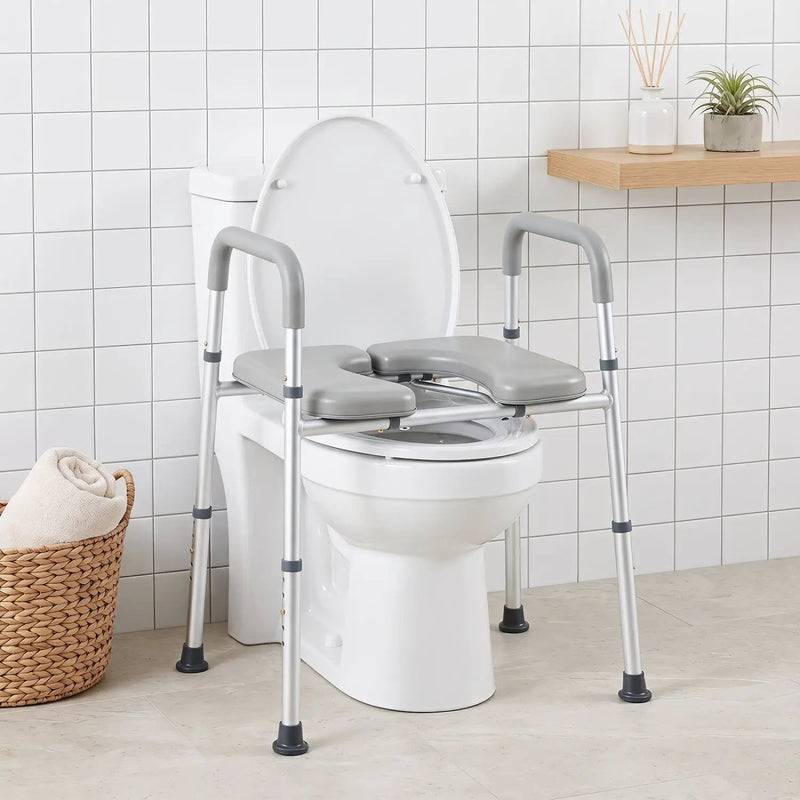 Raised Toilet Seat with Handles - 400 LBS Capacity by DirectDeals