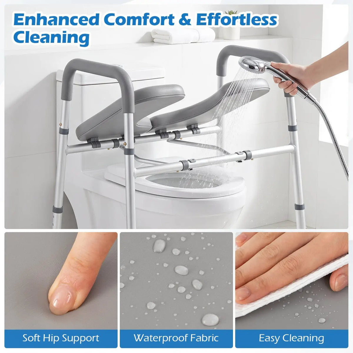 Raised Toilet Seat with Handles - 400 LBS Capacity by DirectDeals