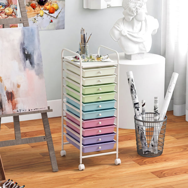 10 Drawer Rolling Storage Cart with Locking Wheels, photo 2 of 8