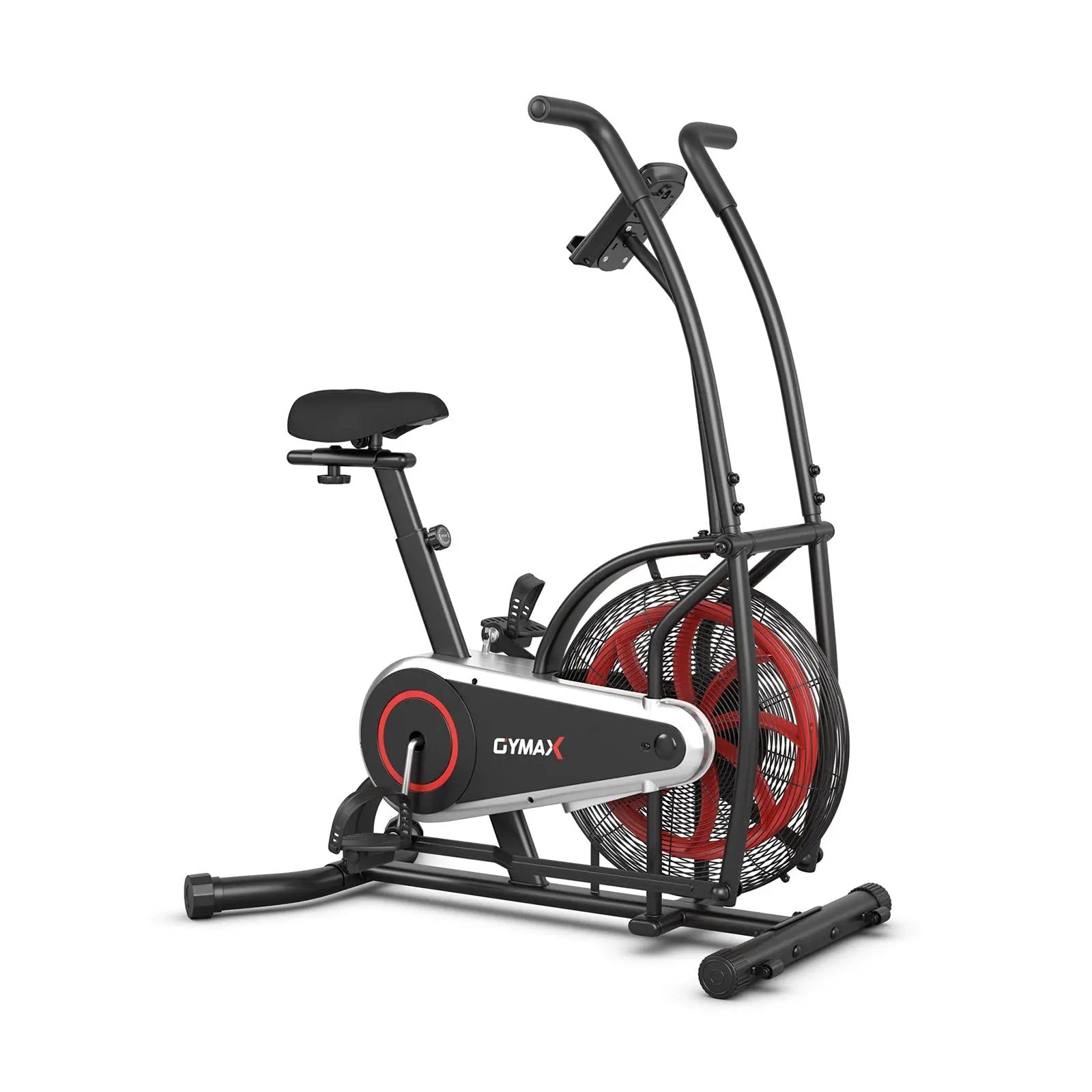 Upright Air Bike with Unlimited Resistance-Black by DirectDeals