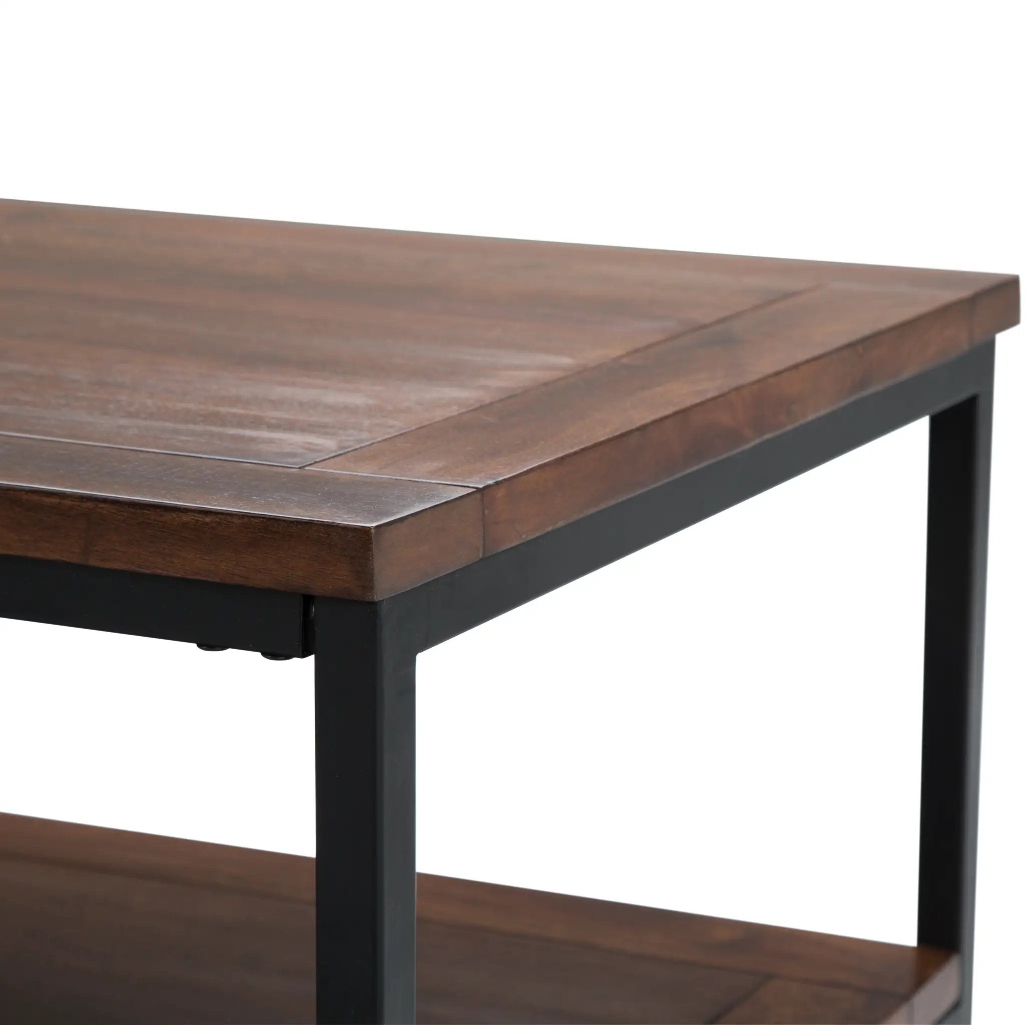 Skyler 48 Inch Wide Solid Mango Wood Coffee Table in Dark by HouseOfZazla