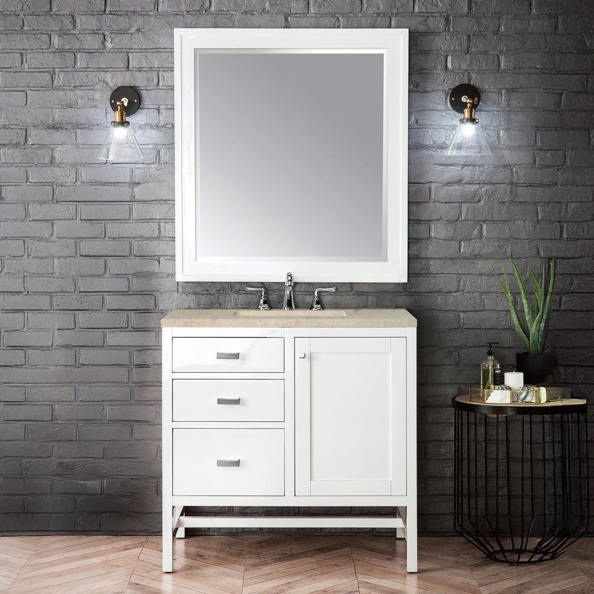 James Martin Addison 36" Single Bathroom Vanity, Glossy White, view 29