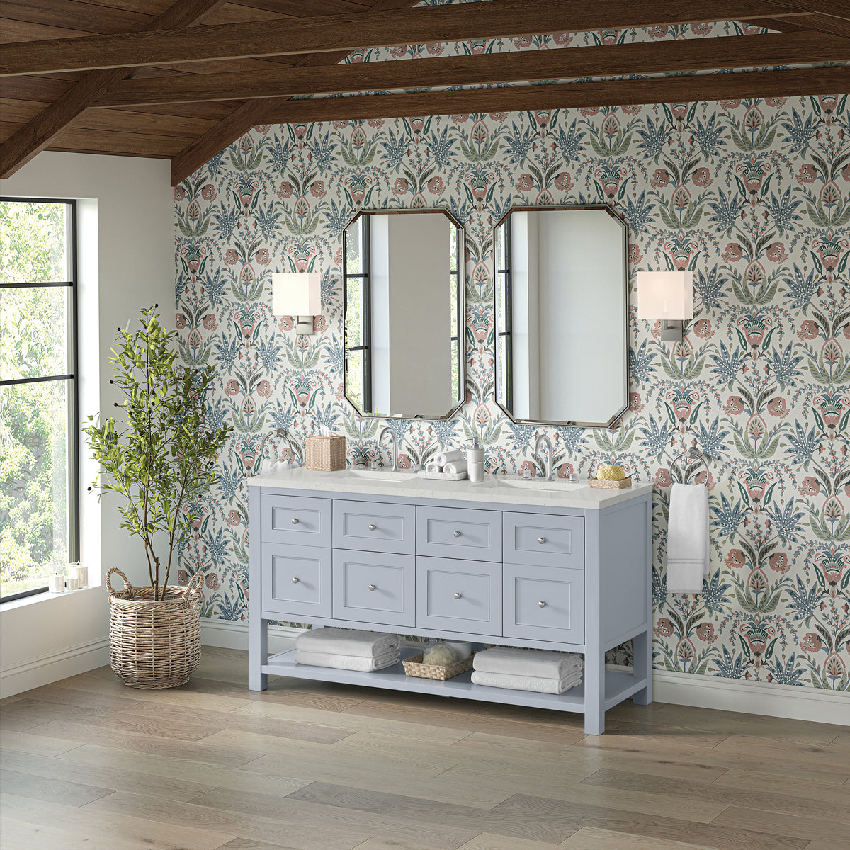 James Martin Breckenridge 60" Double Bathroom Vanity, Serenity Blue, view 27