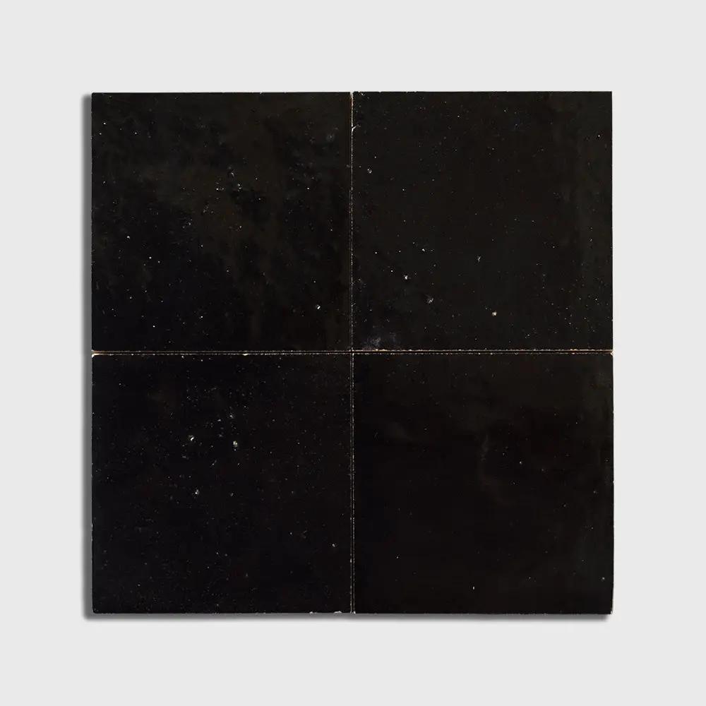 Urban Ebony Glossy Zellige Tiles 4x4