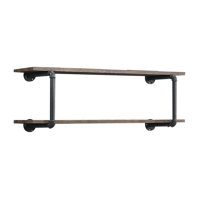 Antique Oak Wall Rack with 2-Tier Storage - Oak, photo 2 of 4