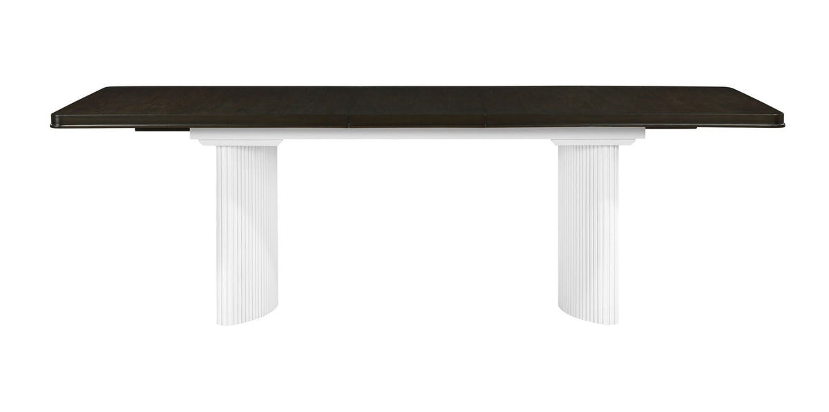 Carene Dining Table with Leaf - Brown and White, photo 4 of 4