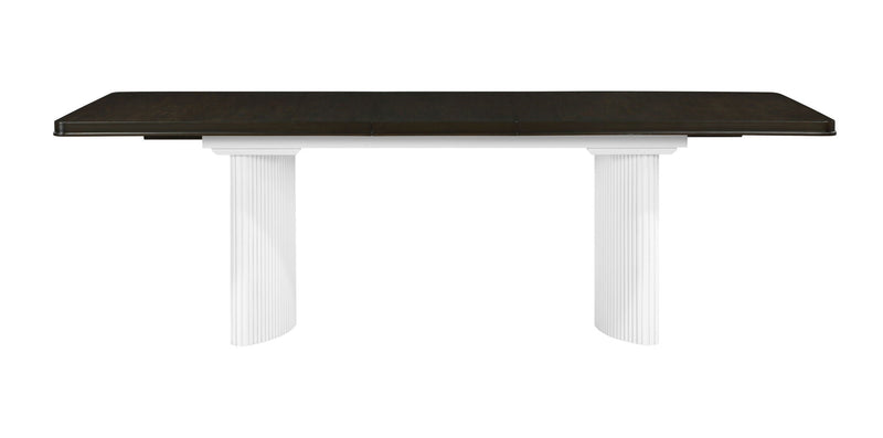 Carene Dining Table with Leaf - Brown and White, photo 4 of 4