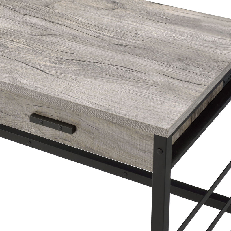 Disho Weathered Writing Desk with USB Ports - Oak, photo 2 of 4