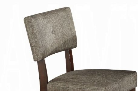 Drake Side Chair Set of 2 with Fabric Upholstery - Gray, photo 2 of 4