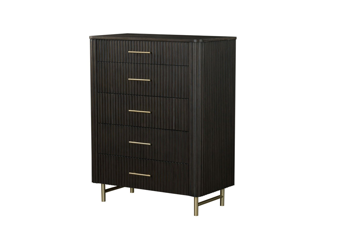 Espresso Accent Chest with Spacious Drawers - Clayten Chest